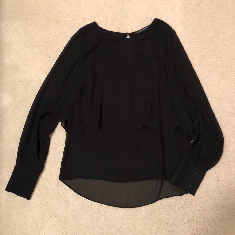 Zara Extra small navy top long sleeve